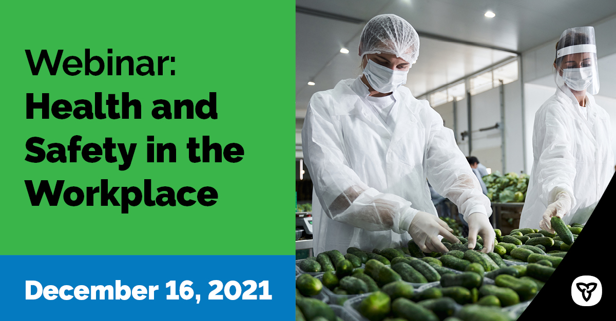 Save the Date: ‘Health and Safety in the Workplace’ Webinar for Food and Beverage Processors